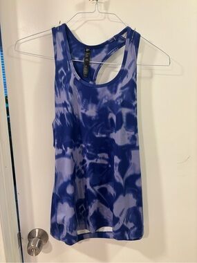 lukka Blue Tie-Dye Racerback Tank